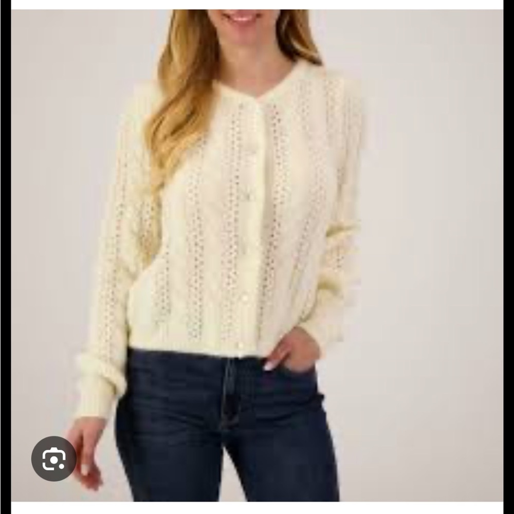 Vero Moda Boutique Cream Knit Cardigan Sweater - XS